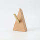 Modern Wooden Wall Hook – Self Adhesive Storage Hook with Angled Brass Peg for Home