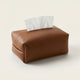 Leather Tissue Box Cover – Modern rectangular design for bathroom vanity, countertop tissue holder