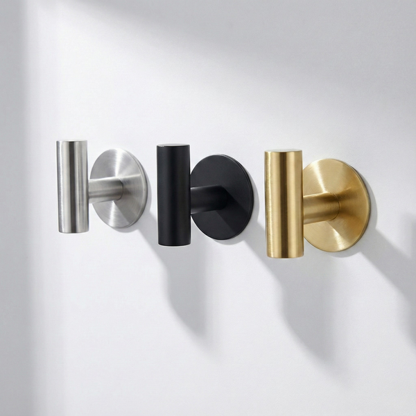 Wall Mounted Gold Hook – Adhesive Stainless Steel Towel and Coat Hook for Bathroom