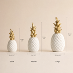 Pineapple Sculpture – Gold Crown Resin Decor for Coffee Table and Living Room