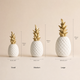 Pineapple Sculpture – Gold Crown Resin Decor for Coffee Table and Living Room