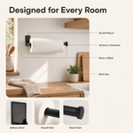Self Adhesive Paper Roll Holder – No Drill Wall Mount for Bathroom and Kitchen