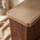 Narrow Wood Grain Trash Can – Step Pedal Lid, Slim Space Saving Bin for Home Office