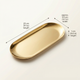 Gold Serving Tray – Stainless Steel Oval Tray for Desserts, Drinks, Jewelry, Vanity, Bathroom & Kitchen