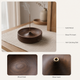 Solid Wood Incense Holder – Round Ash Catcher Tray for Sticks, Zen Home Decor