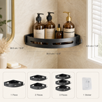 Corner Shower Caddy – No Drill Adhesive Bathroom Shelf Storage Rack Organizer