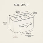 Makeup Storage Box – Multi-Compartment Desktop Organizer with Drawer for Bathroom Vanity Countertops