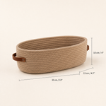 Oval Woven Storage Basket – Bathroom Organizer Toilet Paper Holder Desk Tray