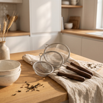 Fine Mesh Strainer – Wood Handle Kitchen Sieve for Tea Matcha Flour Pasta Juice Baking Cooking