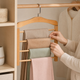 Wooden 4-Layer Pants Hanger – Multi-Tier Closet Organizer for Trousers and Scarves