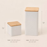 Sealed Storage Jar with Bamboo Lid – Kitchen Tea Coffee Spice Canister Tin