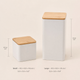Sealed Storage Jar with Bamboo Lid – Kitchen Tea Coffee Spice Canister Tin