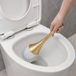 Sculptural Toilet Brush with Holder – Long Handle Bathroom Brush, Minimalist Design