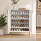 Shoe Cabinet with Doors – 5-Tier Storage, Gold Accents, Hallway Bedroom Living Room