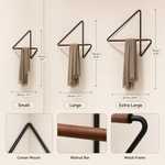 Nordic Corner Coat Rack – Wall Mounted Minimalist Metal Hanger Bedroom Entryway