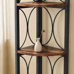 6 Tier Corner Shelf – Tall Freestanding Bookcase Storage Rack for Living Room or Bedroom
