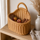 Woven Rattan Wall Basket – Hanging Fruit Storage for Kitchen Garden Home Decor