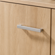 Storage Cabinet – Rolling Sideboard with 2 Doors, Internal Shelf, Castors, Natural Wood Finish, Living Room