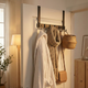 Over-Door Metal Hook Rack – No-Drill Storage Rack for Coats, Bags & Towels