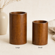 Wooden Utensil Holder – Cylinder Chopstick Storage Organizer for Kitchen Counter