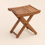 Bamboo Folding Bath Stool – Portable Shower Seat for Sauna Spa Shaving Compact Storage
