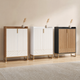 Shoe Cabinet with Doors – 5-Tier Storage, Gold Accents, Hallway Bedroom Living Room