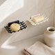 Wall Mounted Soap Dish – Drill-Free Grid Drainage Rack for Bathroom, Black or White