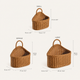 Woven Rattan Wall Basket – Hanging Fruit Storage for Kitchen Garden Home Decor