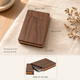 Slim Wood Card Case – Magnetic Business Card Holder, Walnut Desk Organizer Gift