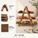 3 Tier Wooden Serving Stand – Tiered Tray Dessert Display for Parties and Entertaining