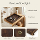 Genuine Leather Valet Tray – Foldable Catchall for Keys Coins Watch Desk Organizer