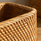 Handwoven Rattan Basket Organizer – Storage Tray for Cosmetics, Toiletries, Countertops & Dining Table