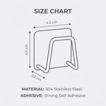 Adhesive Kitchen Hooks – Space Saving Stainless Steel Holder for Sponges, Cutting Boards & Cabinet Doors