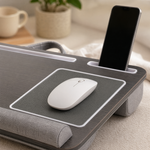 Cushioned Lap Desk with Built-In Mouse Pad – Portable Laptop Table for Bed and Sofa Use