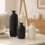 Minimalist Vase – Nordic Style Matte Plastic Home Decor, Modern Living Room Accent