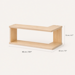Corner Floating Wood Shelf – Wall Mounted Display Rack for Plants and Ornaments
