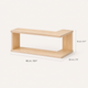 Corner Floating Wood Shelf – Wall Mounted Display Rack for Plants and Ornaments