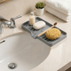 Silicone Soap Tray with Drain Spout – Self-Draining Dish for Kitchen and Bathroom Countertops