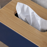 Bamboo Lid Tissue Box – Minimalist Desk Organizer for Living Room or Bathroom