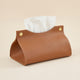 Leather Tissue Holder – Compact Napkin Dispenser for Coffee Table Desk Bathroom Car Storage