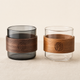 Glass Tea Cup with Walnut Wood Sleeve – Borosilicate Heat Resistant Coffee Mug