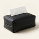 Leather Tissue Box Cover – Modern rectangular design for bathroom vanity, countertop tissue holder