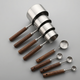 Measuring Cups and Spoons Set with Wood Handles – 8-Piece Stainless Steel Baking Set
