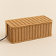 Rattan Cable Management Box – Woven Cord Organizer for Desk Home Office Decor