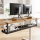 Under Desk Cable Management Tray – Clamp On No Drill Wire Organizer for Office Desks