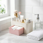 Makeup Storage Box – Multi-Compartment Desktop Organizer with Drawer for Bathroom Vanity Countertops