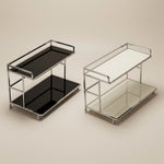 Countertop Organizer – Double Layer Iron and Acrylic Rack for Desk Bathroom Kitchen Entryway