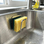 Adhesive Kitchen Hooks – Space Saving Stainless Steel Holder for Sponges, Cutting Boards & Cabinet Doors