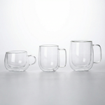 Double Wall Glass Coffee Mug – Heat Resistant Borosilicate Latte Cup, Clear Minimalist Drinkware