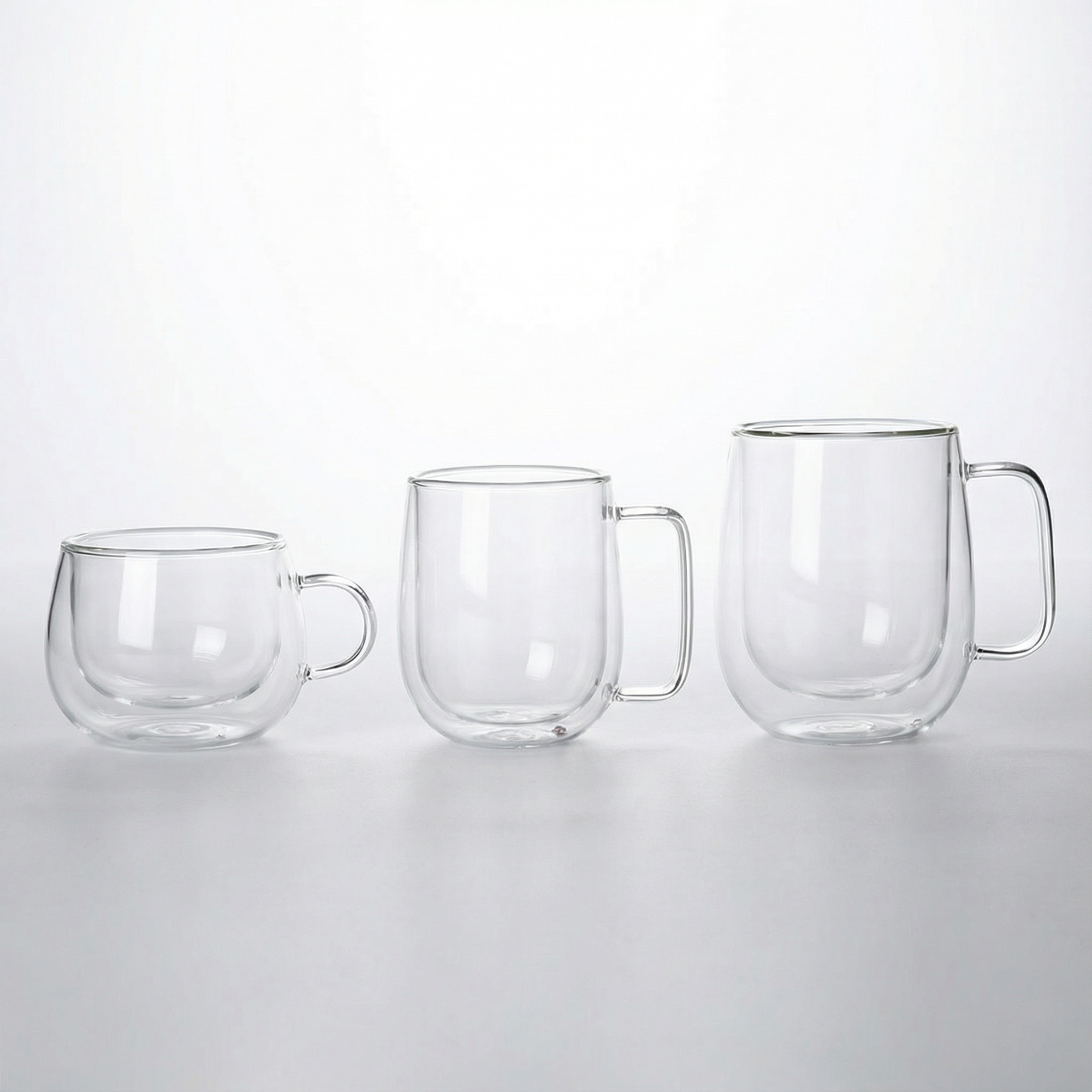 Double Wall Glass Coffee Mug – Heat Resistant Borosilicate Latte Cup, Clear Minimalist Drinkware